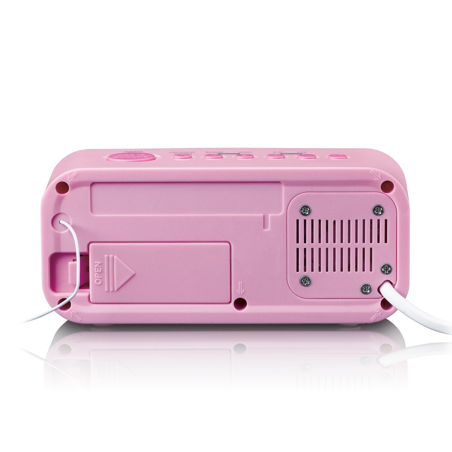Lenco CR-205 – Radiowecker UKW, 2 Weckzeiten – Pink