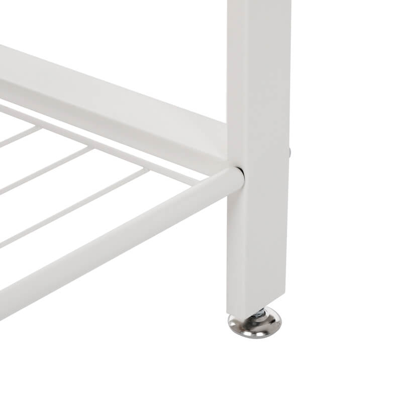 Vasagle Garderobenständer – 9 Haken, Stahl/Spanplatte, Weiss/Natur, 72 × 33,7 × 183 cm