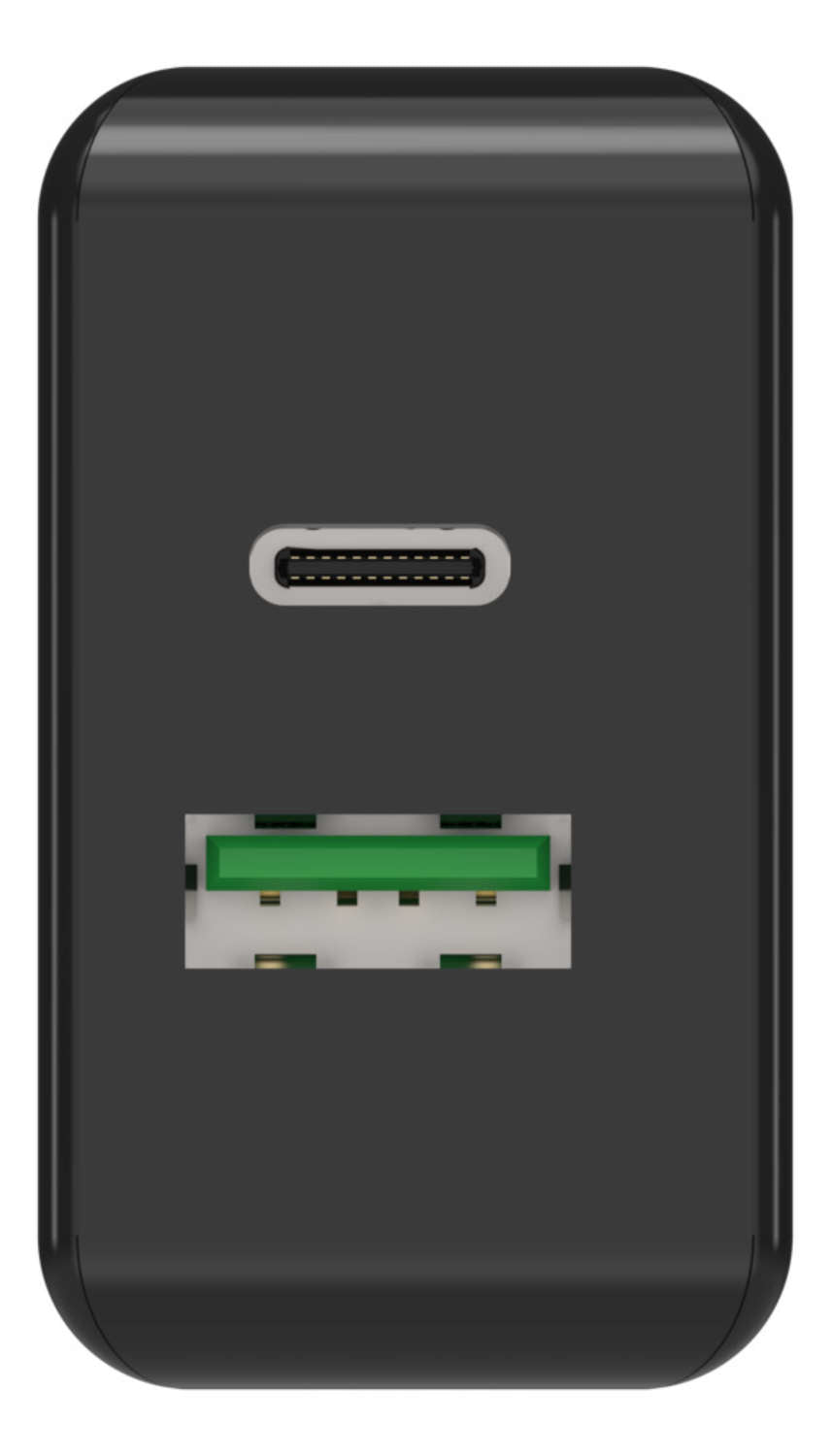 Ansmann HC218PD USB-Ladegerät 20 W – USB-C×1, USB-A×1 – PD, QC 3.0 – Schwarz
