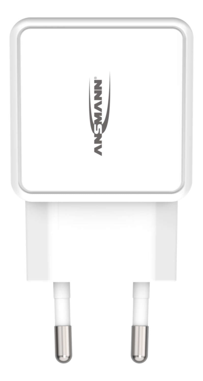 Ansmann Home Charger HC218PD USB-Ladegerät 20 W – USB-C×1, USB-A×1 – PD, QC 3.0