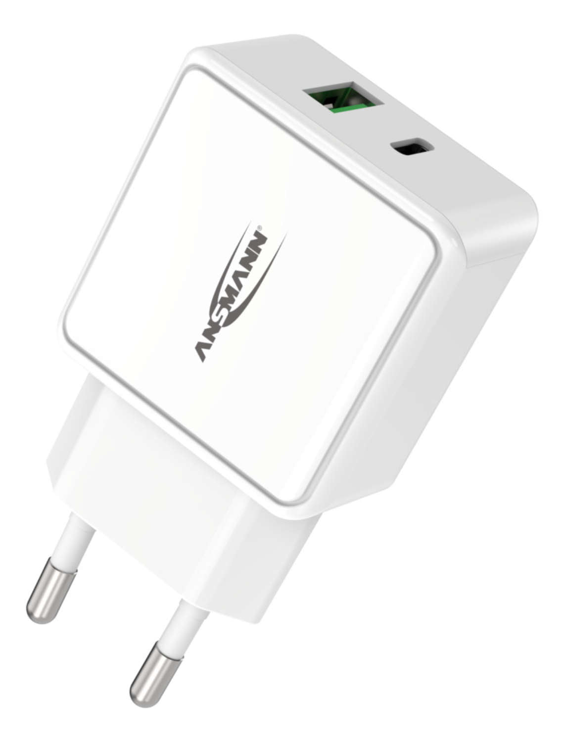 Ansmann Home Charger HC218PD USB-Ladegerät 20 W – USB-C×1, USB-A×1 – PD, QC 3.0