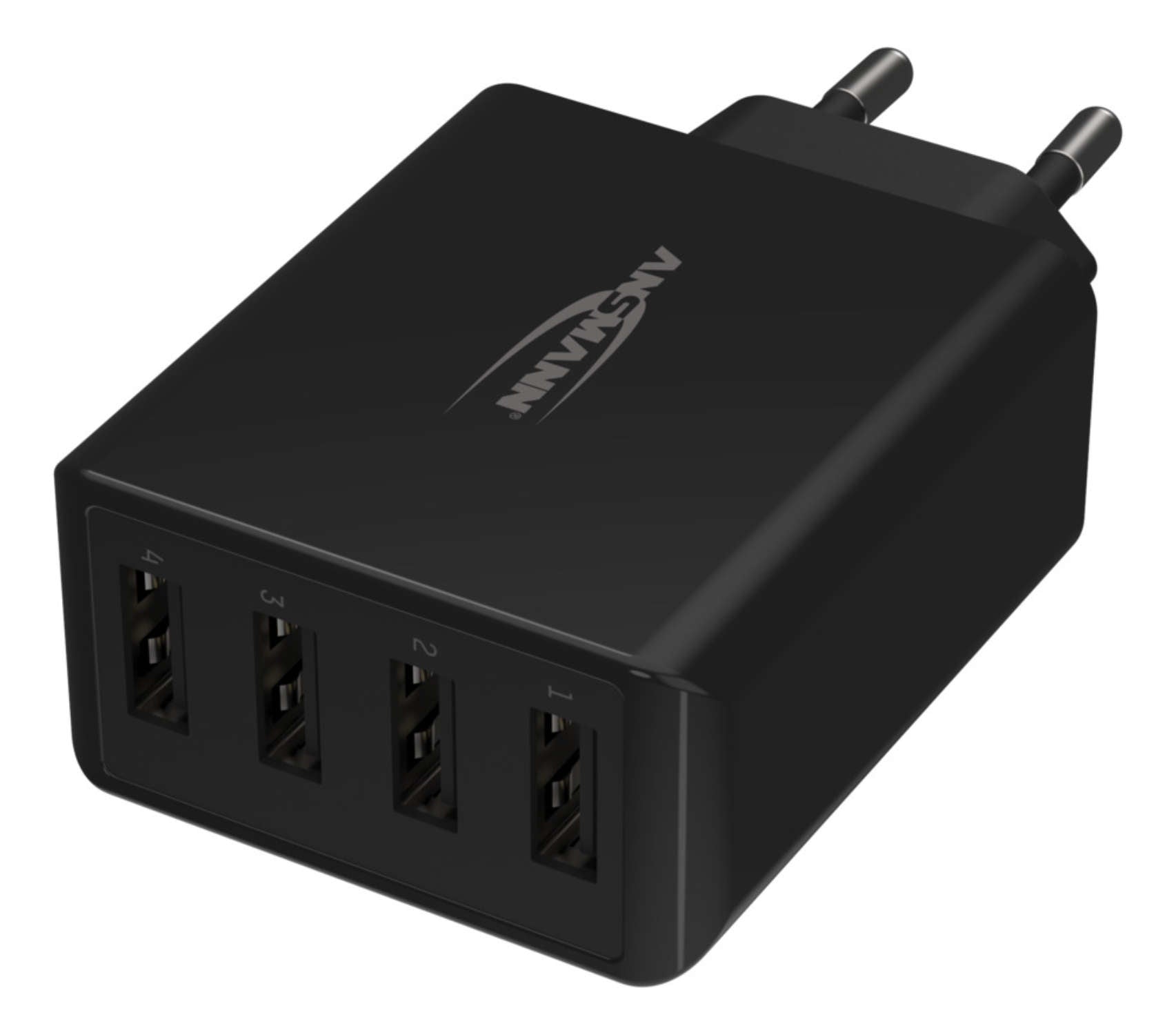 Ansmann Home Charger HC430 – 30 W, 4× USB-A – für Smartphones, Tablets, andere USB-Geräte