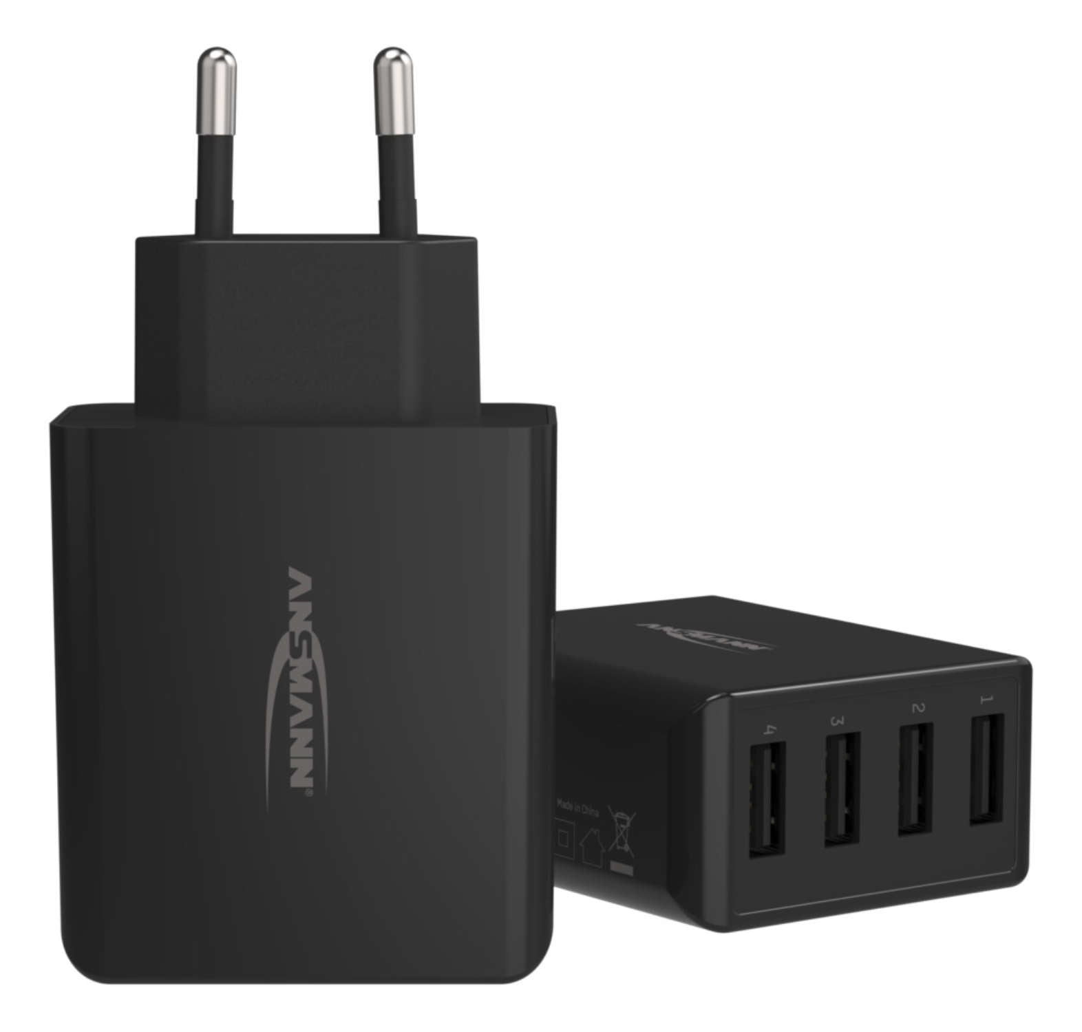 Ansmann Home Charger HC430 – 30 W, 4× USB-A – für Smartphones, Tablets, andere USB-Geräte