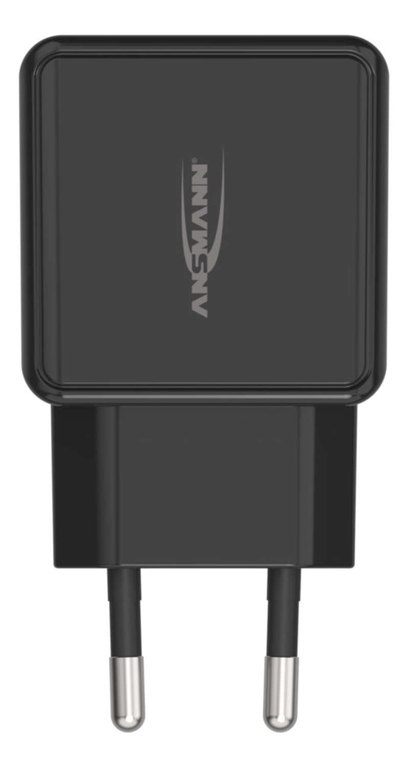 Ansmann HC212 USB-Wandladegerät 12 W – USB-A×2 – für Smartphone, Tablet – schwarz