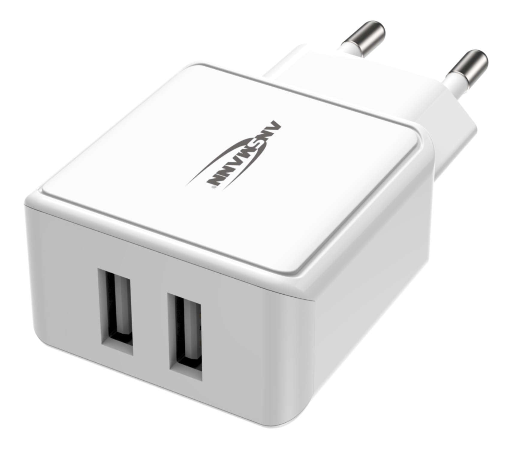 Ansmann HC212 USB-Ladegerät 12 W – USB-A×2 – Weiss