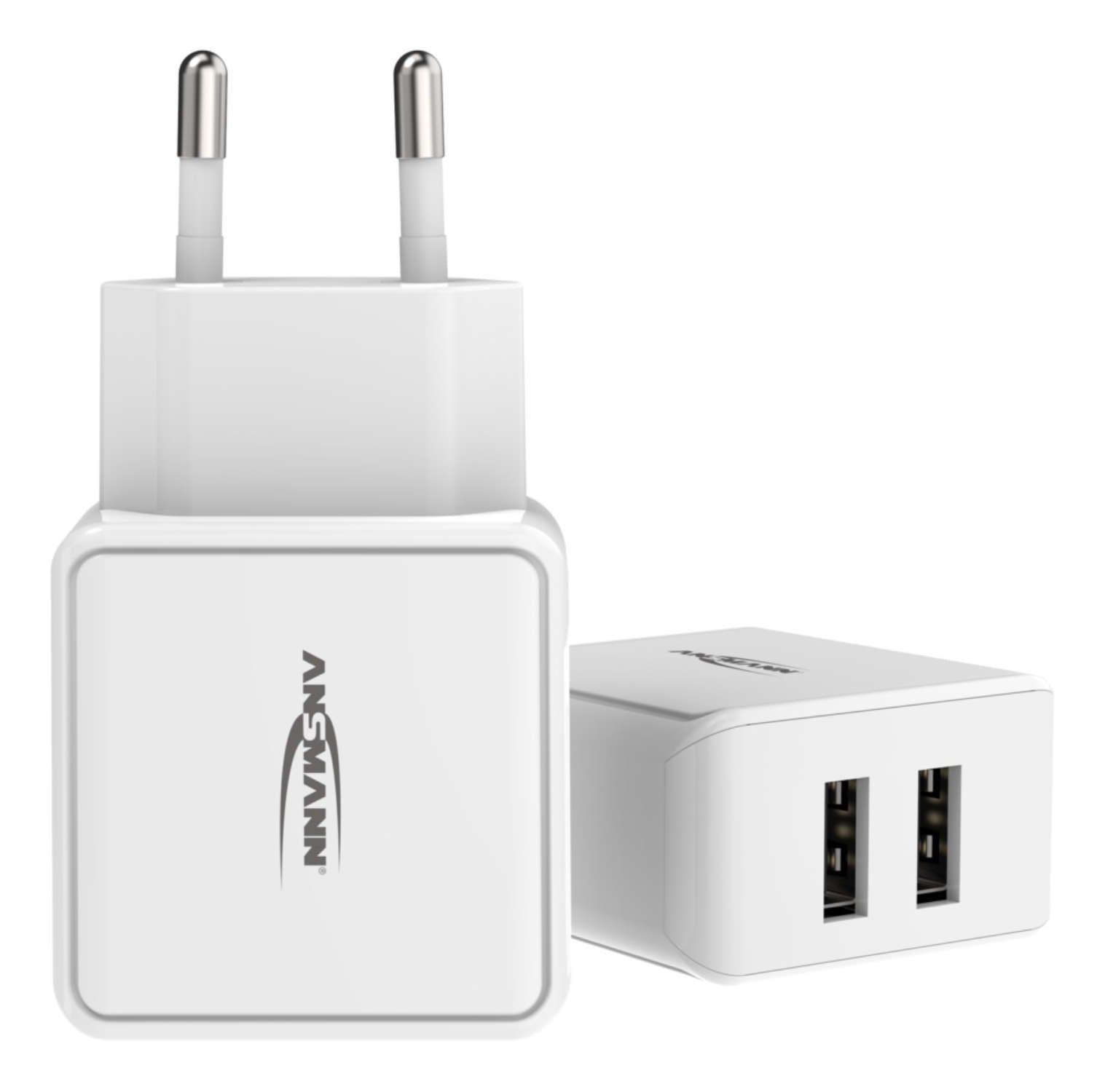 Ansmann HC212 USB-Ladegerät 12 W – USB-A×2 – Weiss