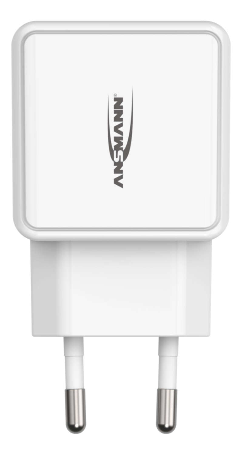 Ansmann HC212 USB-Ladegerät 12 W – USB-A×2 – Weiss