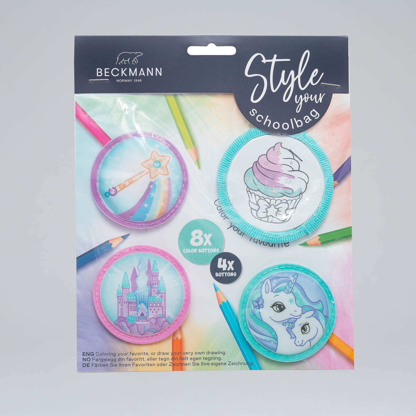 Beckmann Kletties – Rucksack-Aufnäher, Mint, 6 cm
