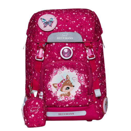Beckmann Schulrucksack Classic 1st – 6-teilig – Forest Deer – mit Leuchteffekt