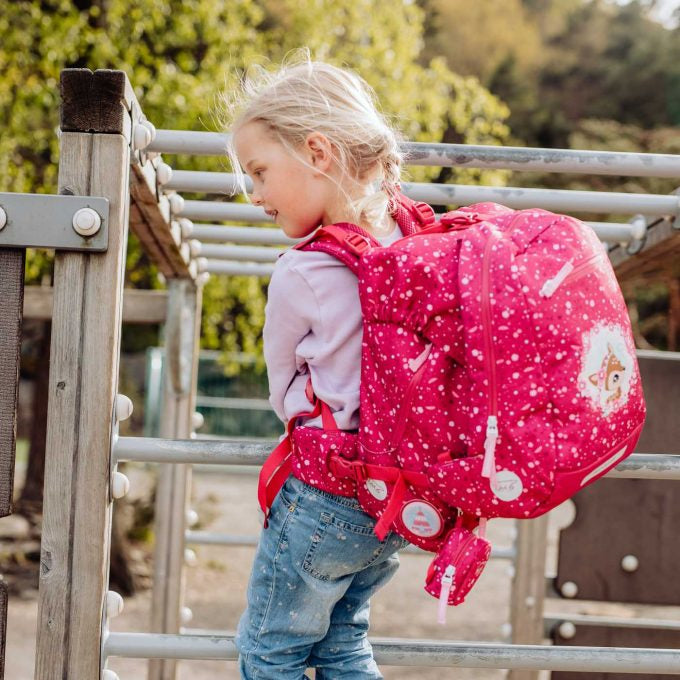 Beckmann Schulrucksack Classic 1st – 6-teilig – Forest Deer – mit Leuchteffekt