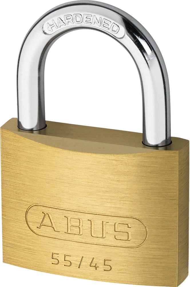 ABUS 55/45 VS Mechanisches Vorhängeschloss – Messing, Bügel H×B 24×24 mm, Ø6 mm, Sicherheitsstufe 4, Aussen