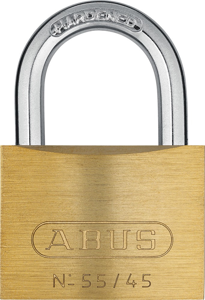 ABUS 55/45 VS Mechanisches Vorhängeschloss – Messing, Bügel H×B 24×24 mm, Ø6 mm, Sicherheitsstufe 4, Aussen