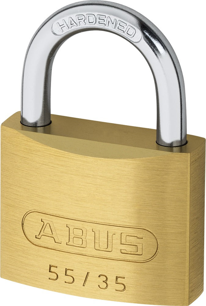 ABUS 55/35 Mechanisches Vorhängeschloss – Messing, Bügel 16×18 mm, Ø5 mm, Sicherheitsstufe 3, Aussen, Gold