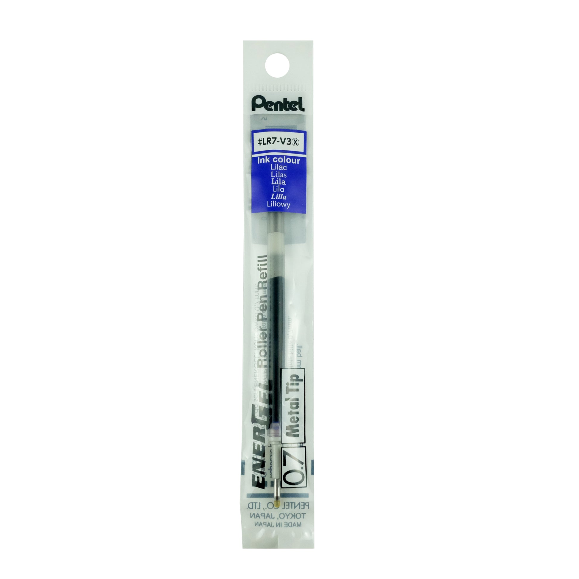 Pentel Rollerpatrone EnerGel für Roller (nicht für BLN15, BLN25, BL17 und BL27) – 0,7 mm, geruchsarm