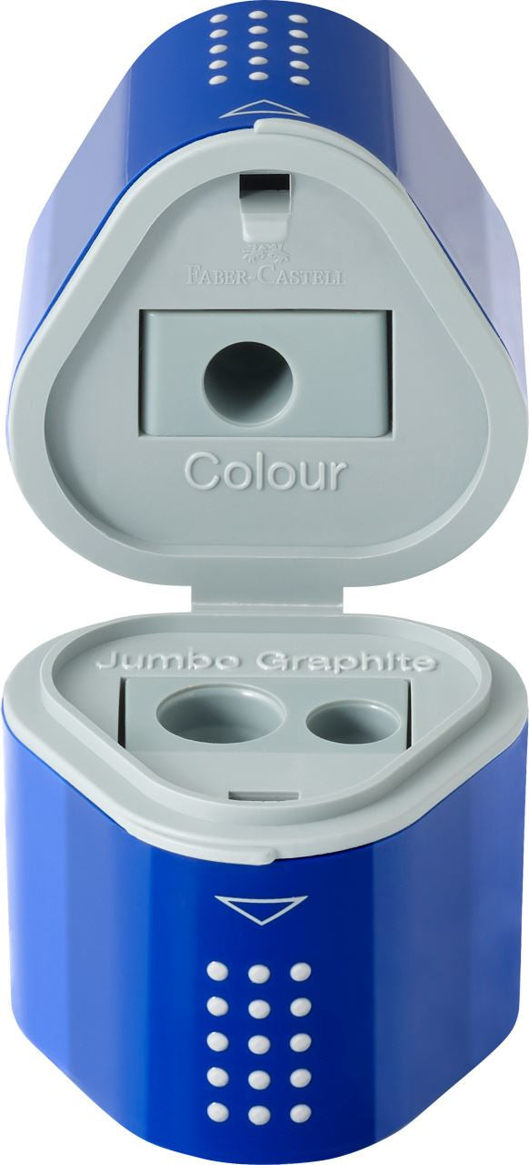 Faber-Castell Grip 2001 Dreifach-Spitzdose – Kunststoff – farbig sortiert