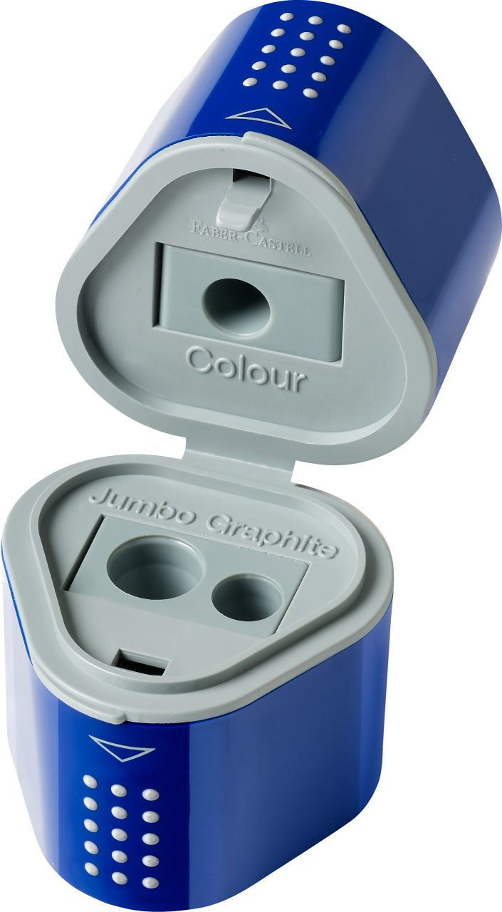 Faber-Castell Grip 2001 Dreifach-Spitzdose – Kunststoff – farbig sortiert