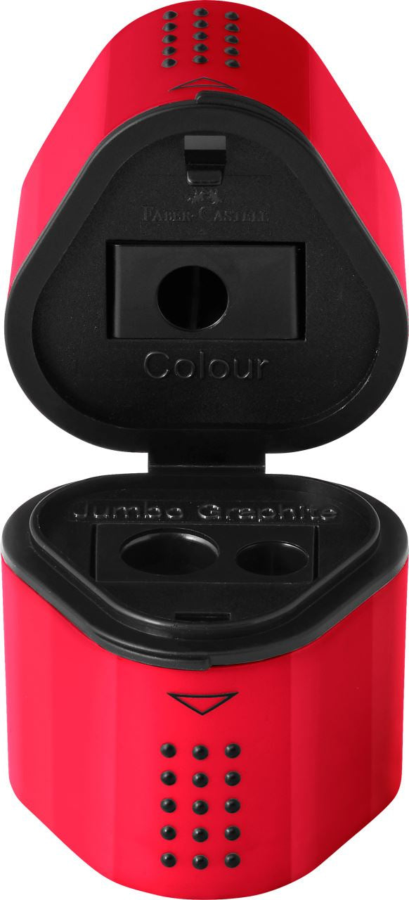 Faber-Castell Grip 2001 Dreifach-Spitzdose – Kunststoff – farbig sortiert