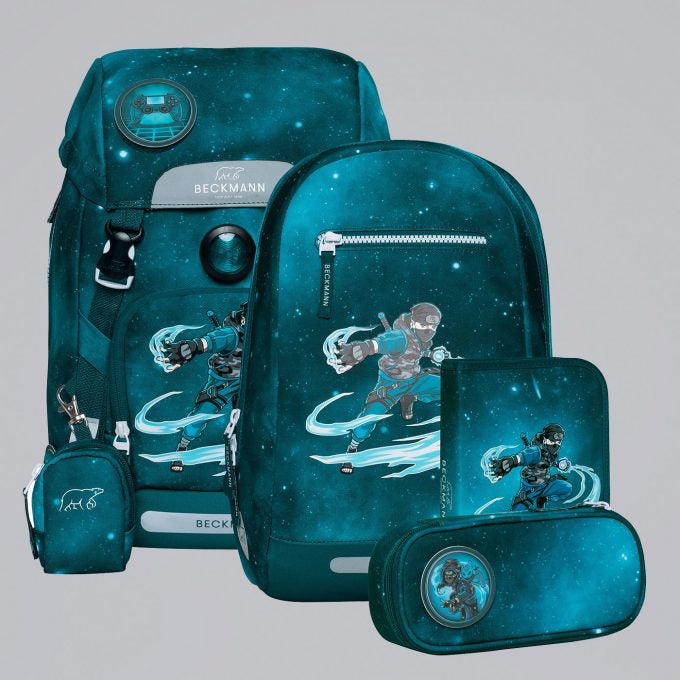 Beckmann Classic Schulrucksack 1st – 6-teilig – Ninja Master – mit Leuchteffekt