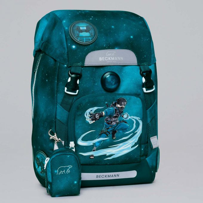 Beckmann Classic Schulrucksack 1st – 6-teilig – Ninja Master – mit Leuchteffekt