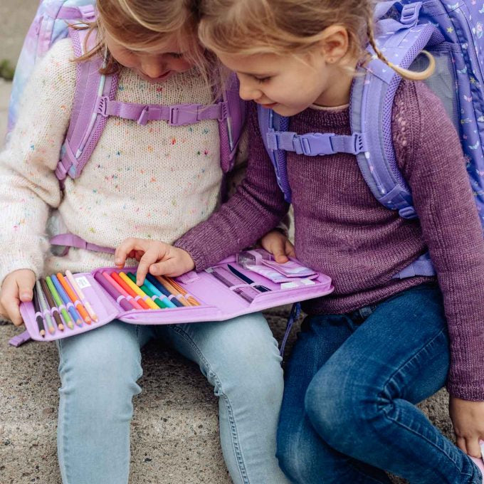 Beckmann Schulrucksack-Set – 6-teilig – Einhorn – mit Leuchteffekt