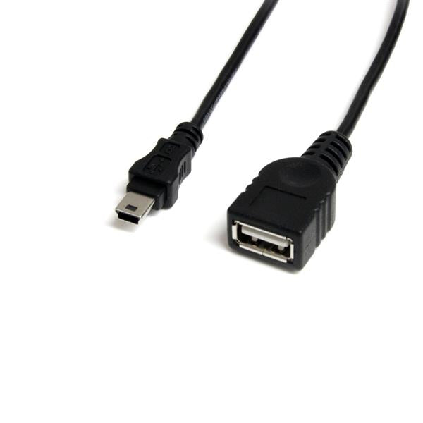 StarTech.com USB-A auf Mini-USB-B Kabel – USB 2.0 (480 Mbit/s) – 0,3 m – Schwarz