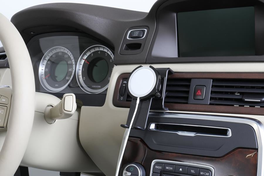 Brodit Auto-Halterung, Schraubbefestigung, 360° drehbar, neigbar – für iPhone 12–13 (MagSafe) – Schwarz