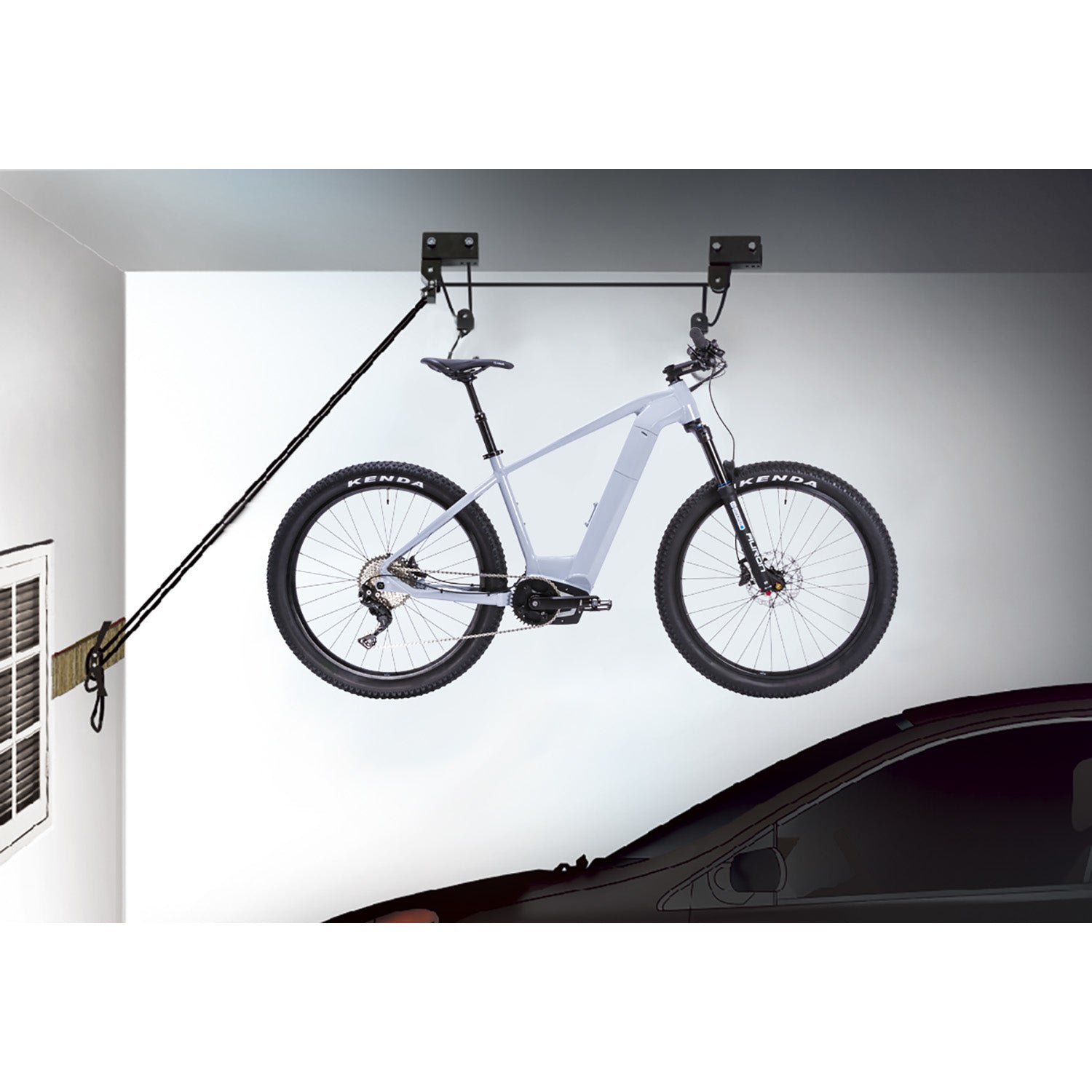 M-Wave Bike Lift Strong Wandhalterung – schwarz – 57 kg – für E-Bikes