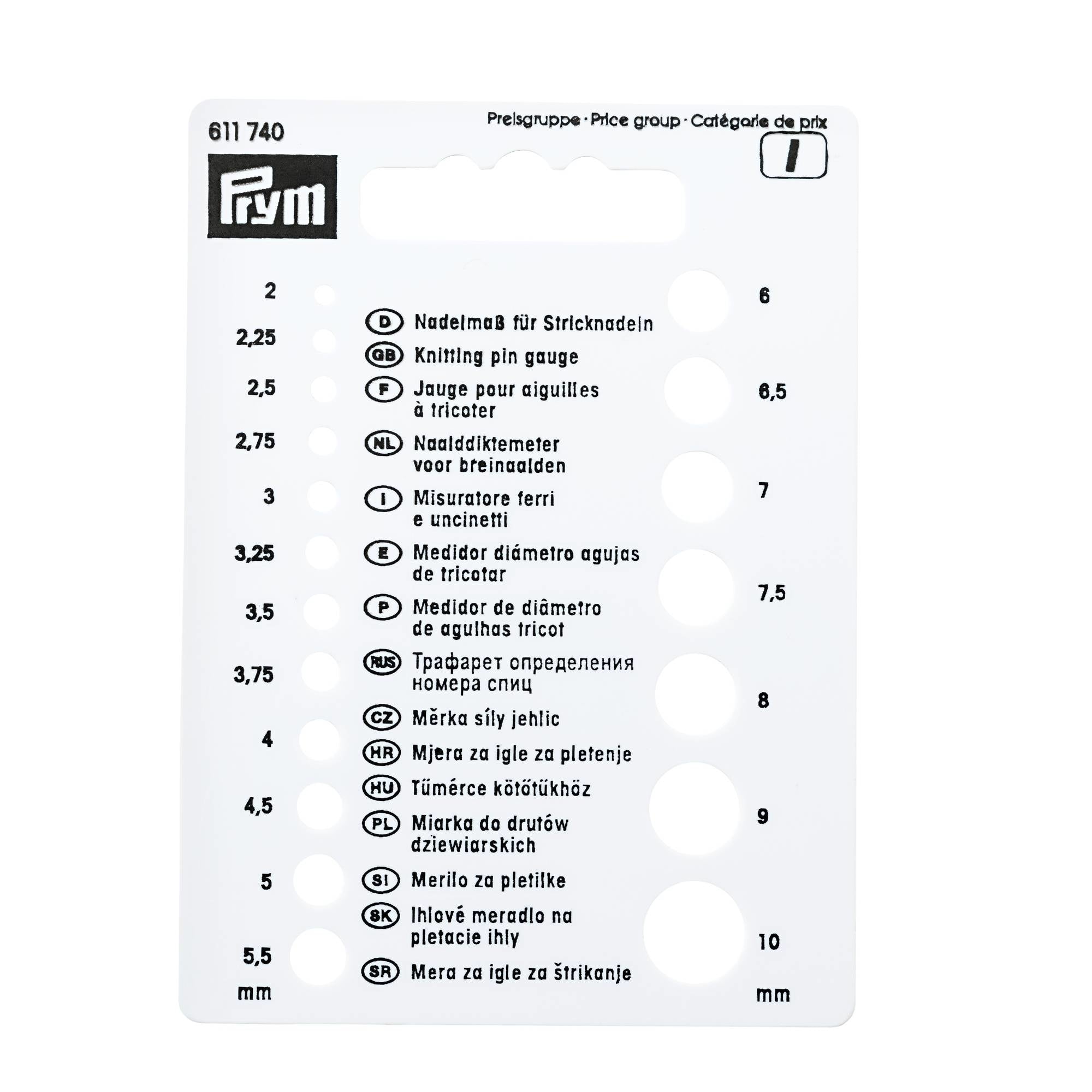 Prym Nadelmass – Kunststoff, 1 Stk.