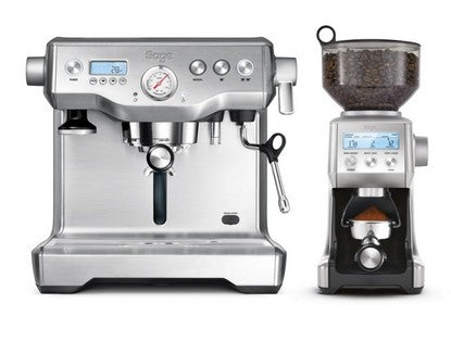Sage die Dynamic Duo Espressomaschine (Siebträger) – 15 bar, 2,5 l, Milchschaumdüse, silber, 63 × 45 × 45 cm