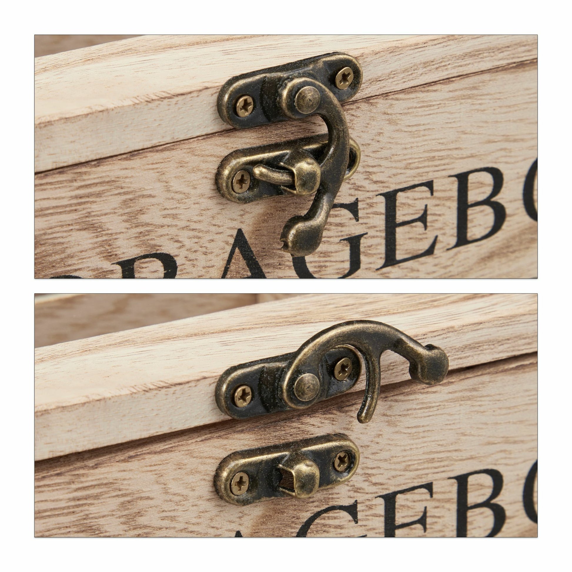 Relaxdays Teebeutelbox Holz, 9 Fächer, 24 × 25 × 9 cm