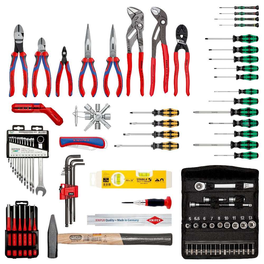 Knipex Werkzeugkasten BIG Basic Move, 430 × 515 × 280 mm, Aluminium, schwarz