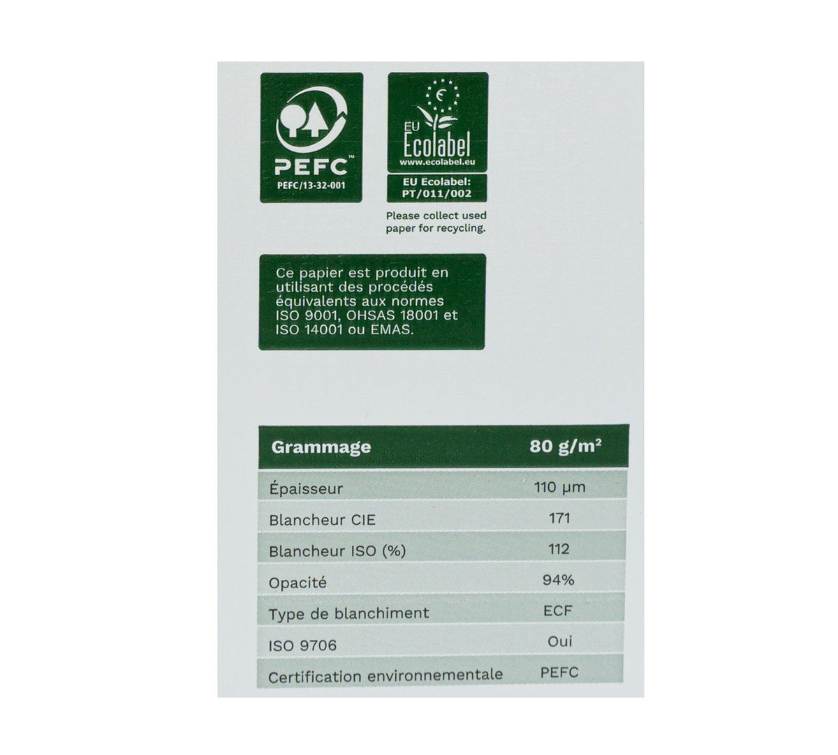 Ofrex Premium Kopierpapier – A4, weiss, 80g/m², 100'000 Blatt, PEFC