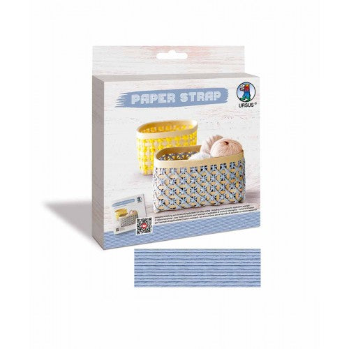 URSUS Bastelpapier Flechtpapier Kamihimo – 15 mm × 15 m, Hellblau, 174 g/m² – 1 Stück