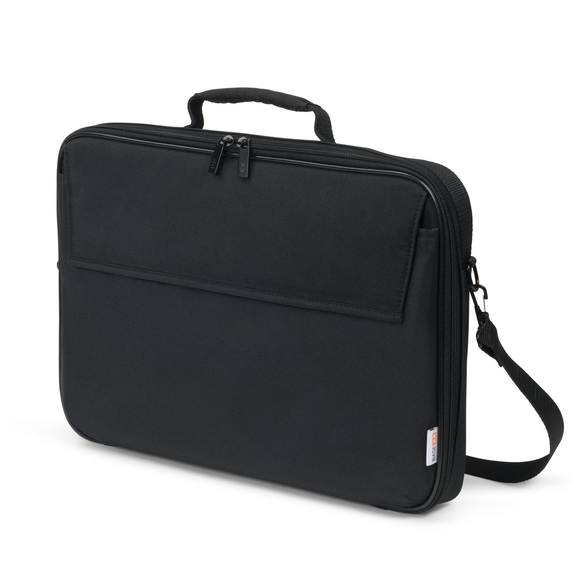BASE XX Notebook-Tasche – für Notebooks bis 14,1" – Abnehmbarer Schultergurt, Stossfest – Schwarz