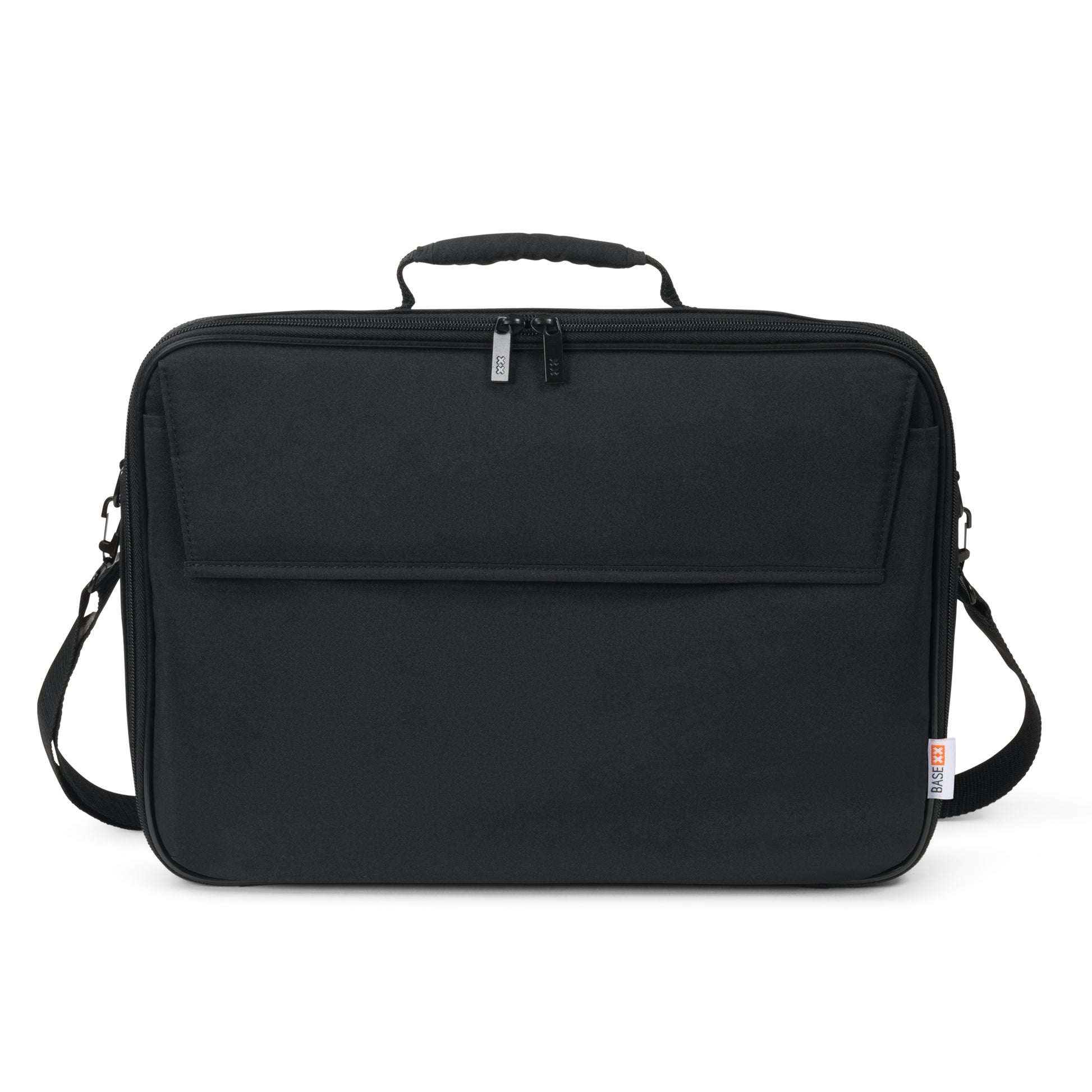 BASE XX Notebook-Tasche – für Notebooks bis 14,1" – Abnehmbarer Schultergurt, Stossfest – Schwarz