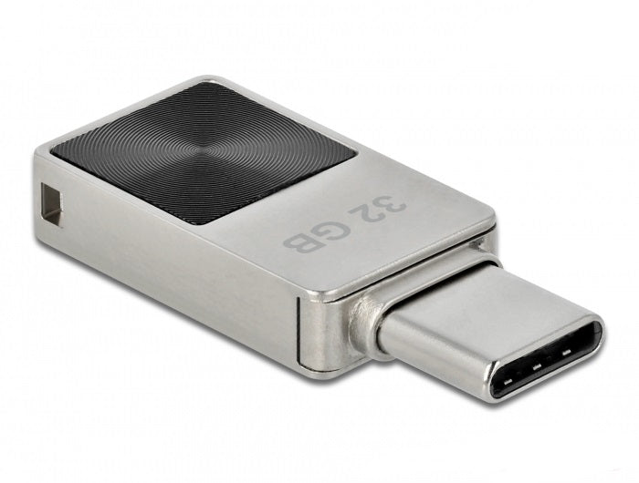 DeLOCK Mini USB-Stick 32 GB – USB-C USB 3.2 Gen 1, 140 MB/s Lesen, Metall, ohne Deckel, Silber