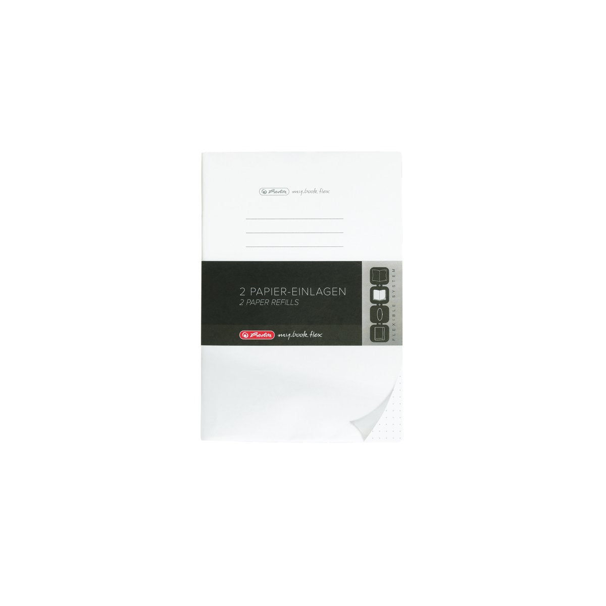 Herlitz Ersatzzettel – A5 – blanko – 80 Blatt – 80 g/m², abgerundete Ecken, weiss