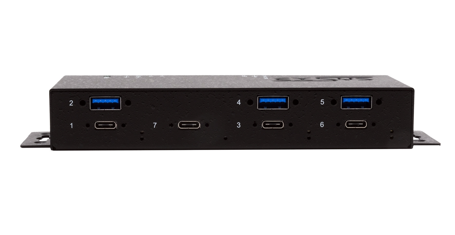 EXSYS EX-1237HMVS USB-Hub – 4× USB-C (10 Gbit/s), 3× USB-A