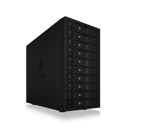 ICY BOX IB-3810-C31 – 10-Bay HDD-Gehäuse – USB 3.2 Gen 2 (10 Gbit/s), Hot-Swap, für 3,5" HDD, SATA III