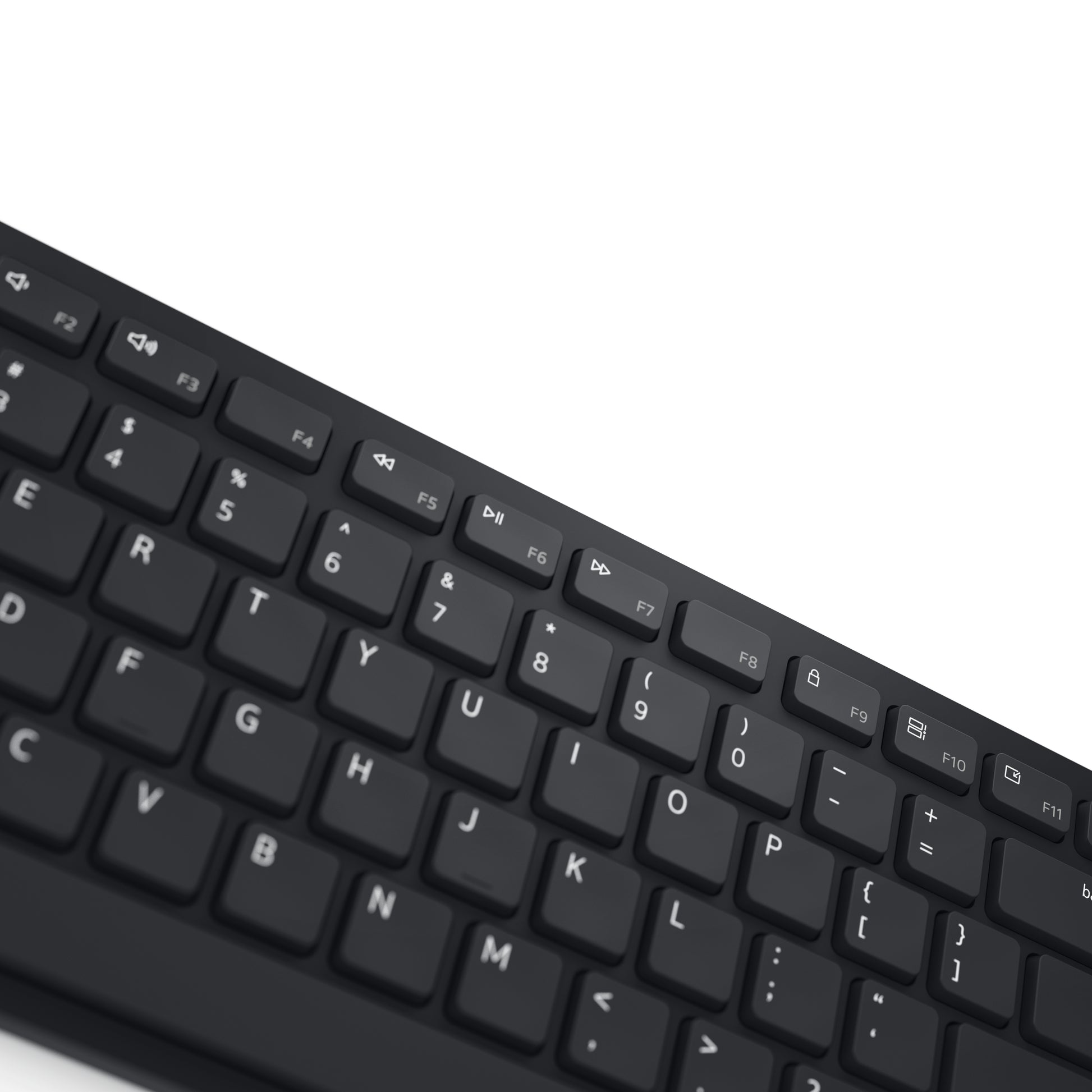 DELL KM5221W – Tastatur, kabellos (2,4 GHz), FR-Layout (FR), Fullsize (mit Ziffernblock), schwarz