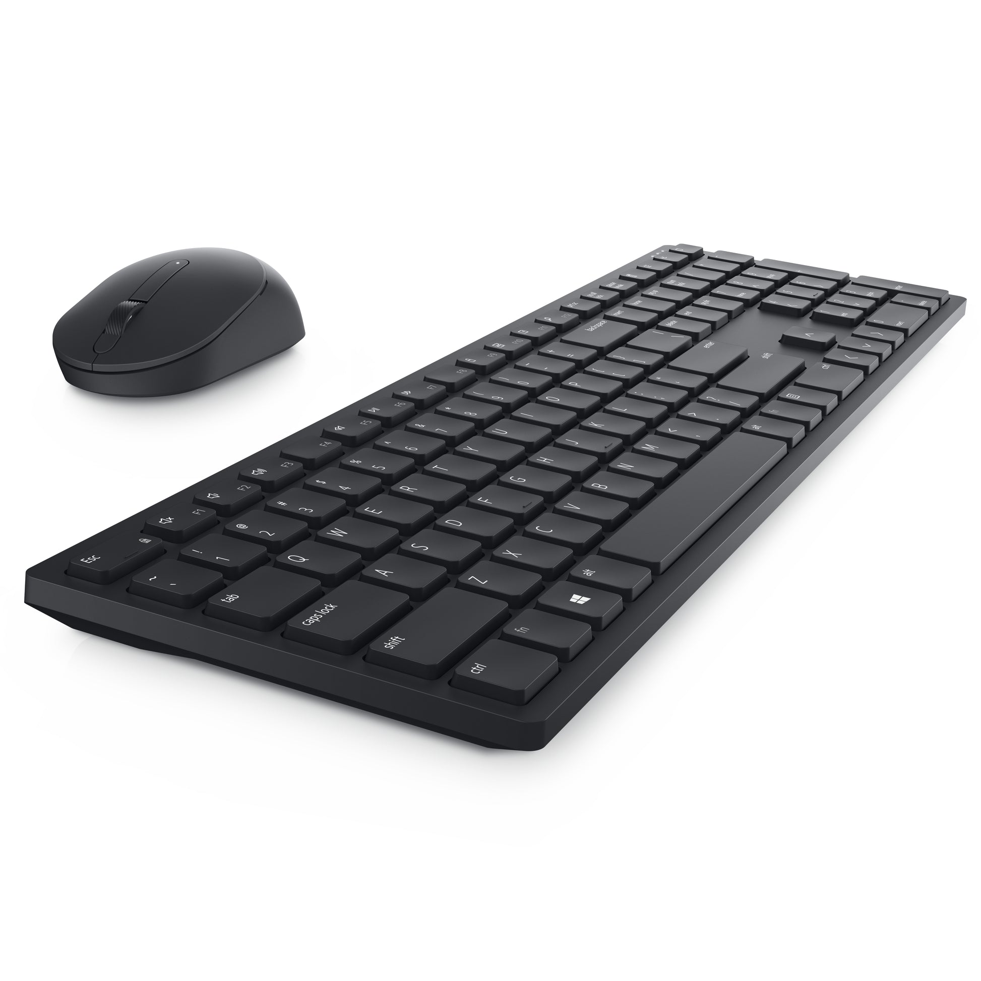 DELL KM5221W – Tastatur, kabellos (2,4 GHz), FR-Layout (FR), Fullsize (mit Ziffernblock), schwarz