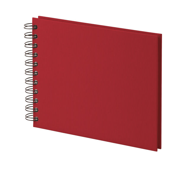 Rössler Fotobuch, Spiralbindung, Weiss, 19,5 × 14,5 cm, Rot
