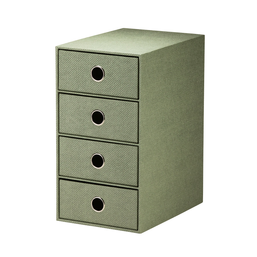 Rössler S.O.H.O. Schubladenelement – 4 Schubladen, Olivgrün, Karton, B 250 × H 320 × T 175 mm