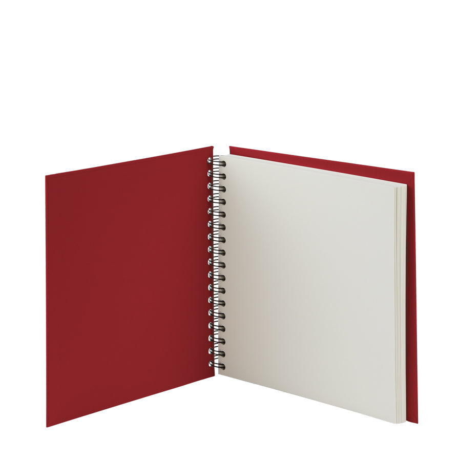 Rössler Fotoalbum – 23 × 23 cm, Spiralbindung, 60 Seiten, weisse Seiten, rot, für Fotos 23 × 23 cm