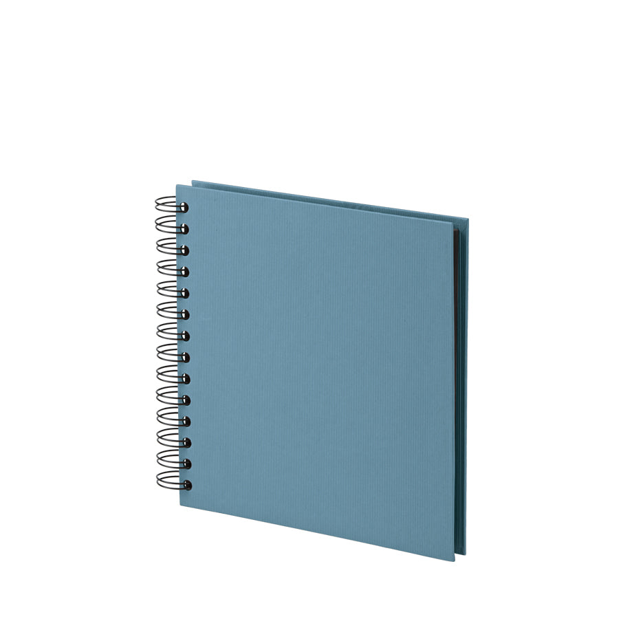 Rössler Fotobuch, Spiralbindung, 60 Seiten, Schwarz, 21 × 19,5 cm, Karton, Blau