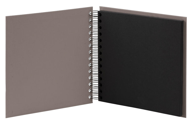 Rössler Fotobuch, Spiralbindung, 60 Seiten, Schwarz, 21 × 19,5 cm, Karton, Graubraun