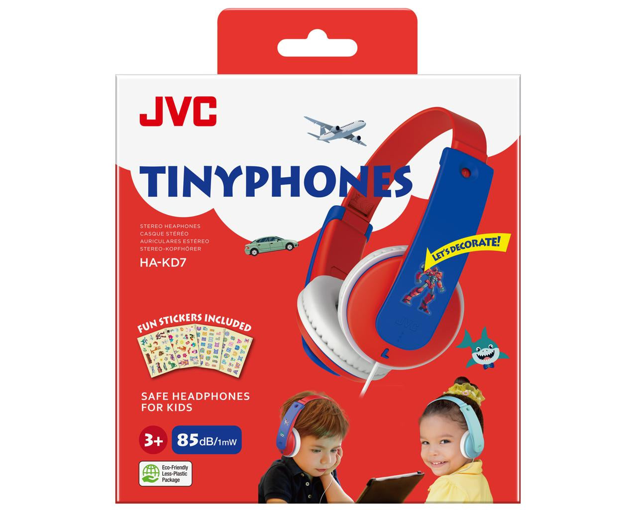JVC HA-KD7-RN – On-Ear Kopfhörer – 3,5 mm Klinke, Lautstärkebegrenzung – Rot