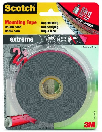 3M Scotch-Fix Montageband Extreme – 19 mm × 5 m, schwarz, aussen