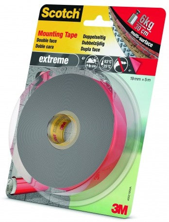 3M Scotch-Fix Montageband Extreme – 19 mm × 5 m, schwarz, aussen