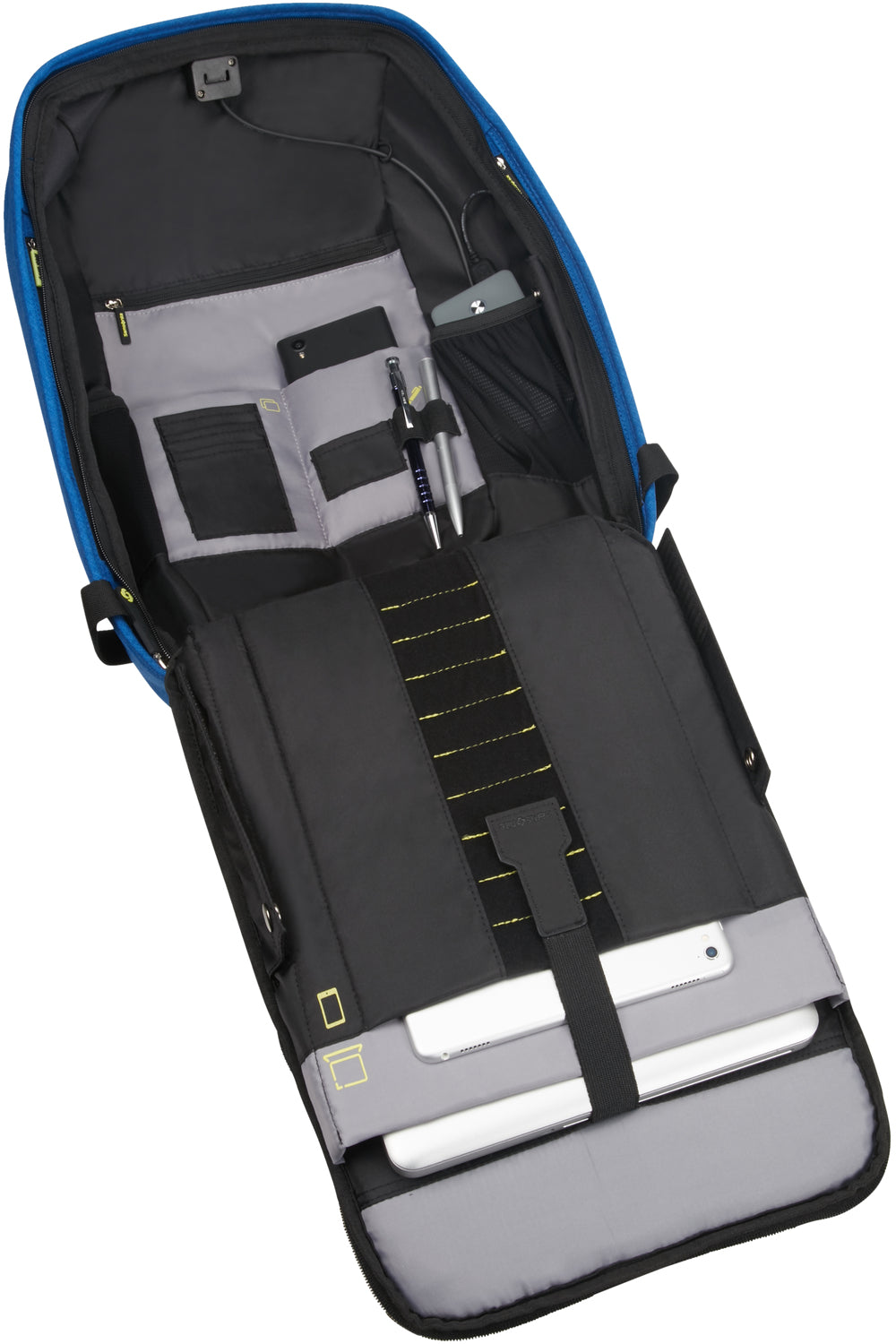 Samsonite Securipak – Notebook-Rucksack – für 15,6"-Notebook, 17 l, Kunststoff, Blau, RFID-Schutz